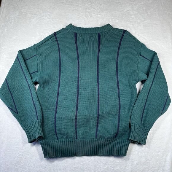 Vintage 90s Eddie Bauer Thick Knit Chunky Sweater Size L Green - Picture 7 of 12